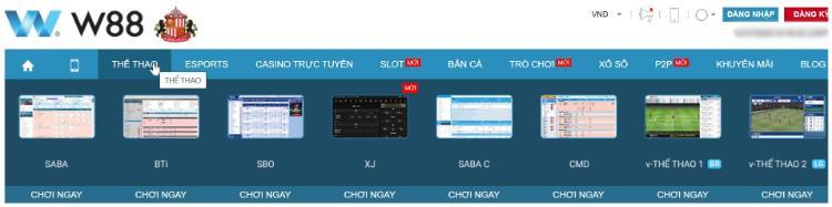 Sảnh cược bóng đá W88